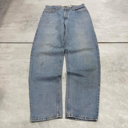 Baggy Levis 560 jeans W34L36 blue loose 90s style skater jeans red tab logo