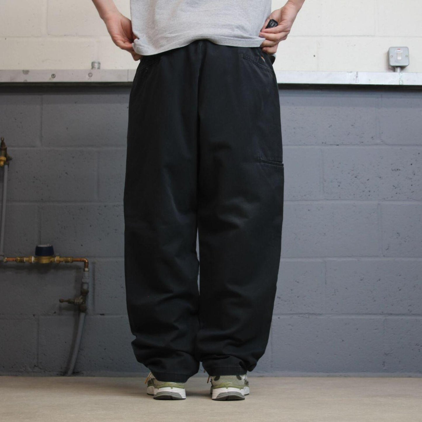 Dickies cargo pants wide leg black Twill chino skater style utility work trousers
