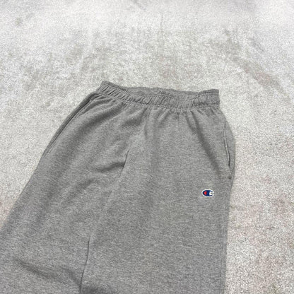 Vintage y2k Champion sweatpants joggers grey Embroidered and print logo drawstring jogging bottoms