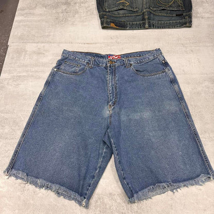 Blue Branded One jean shorts W36