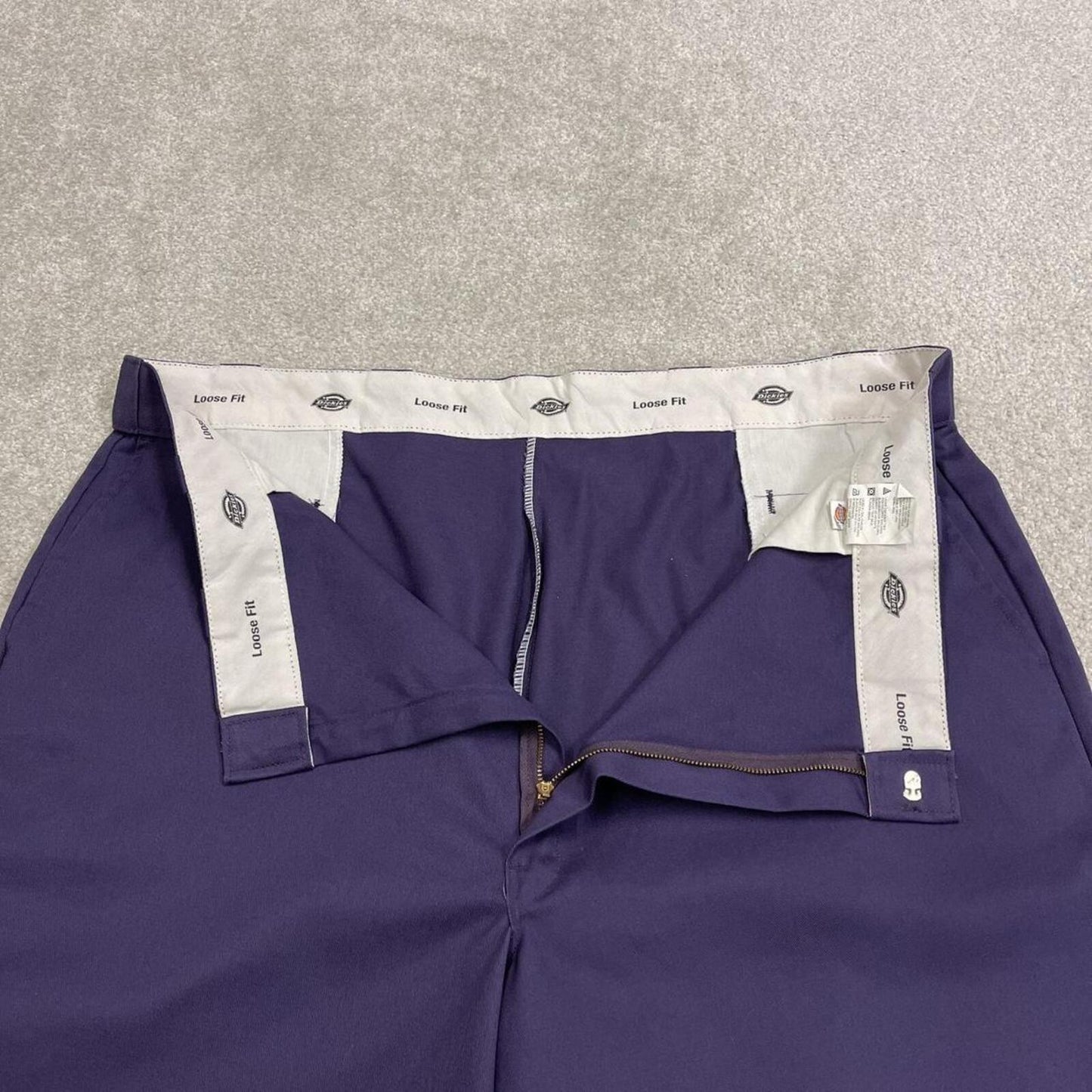 Dickies extra baggy chino shorts carpenter purple Skater / surf style shorts long wide leg festival