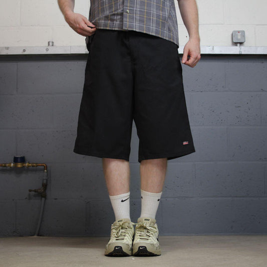 Dickies baggy carpenter shorts black Twill chino skater style shorts wide long leg