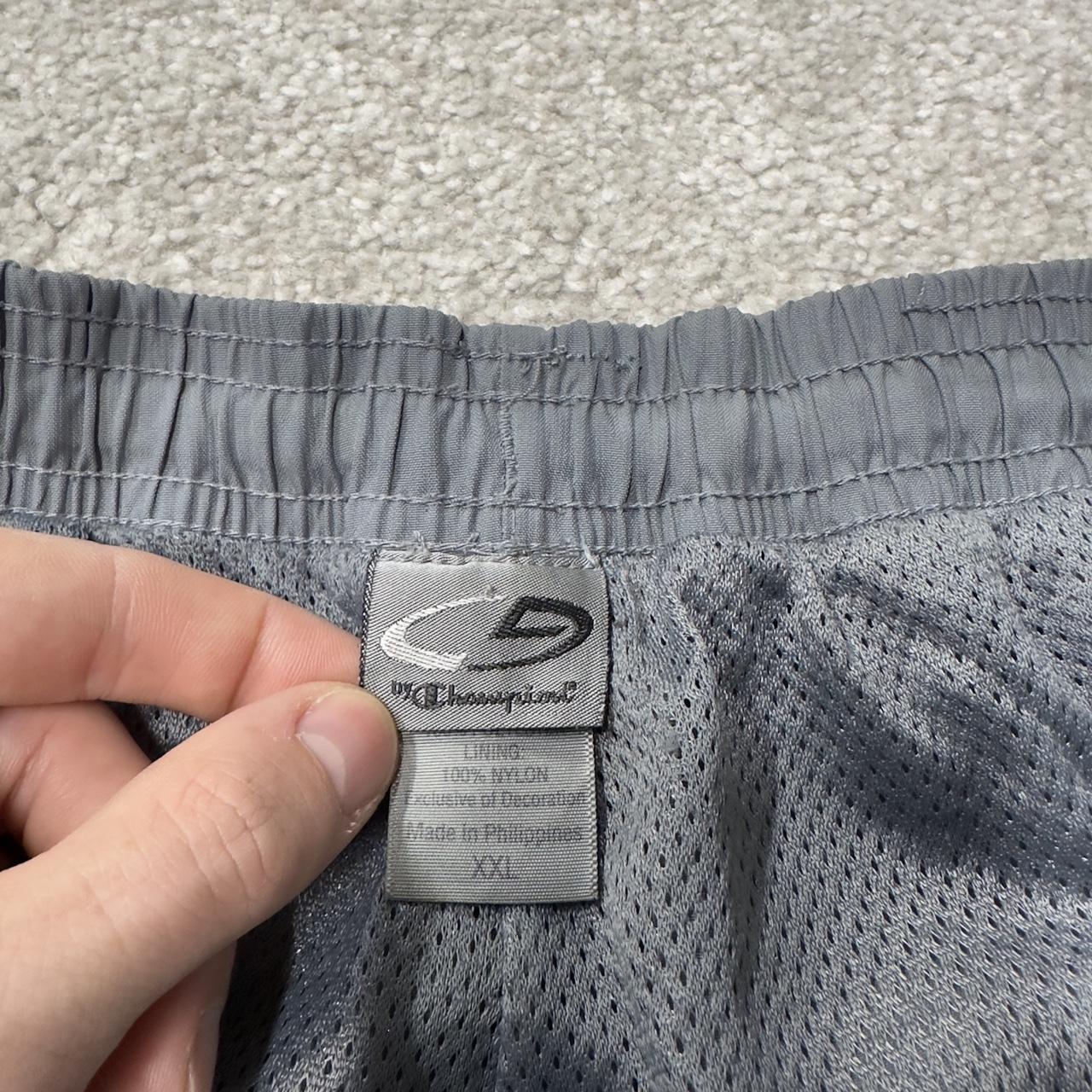 Y2K champion tracksuit bottoms grey XXL Wide leg 2000s style mesh lined track pants