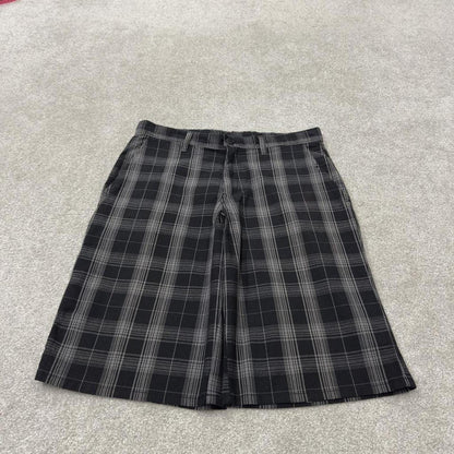 Dickies checkered carpenter shorts black Twill chino skater style shorts long leg