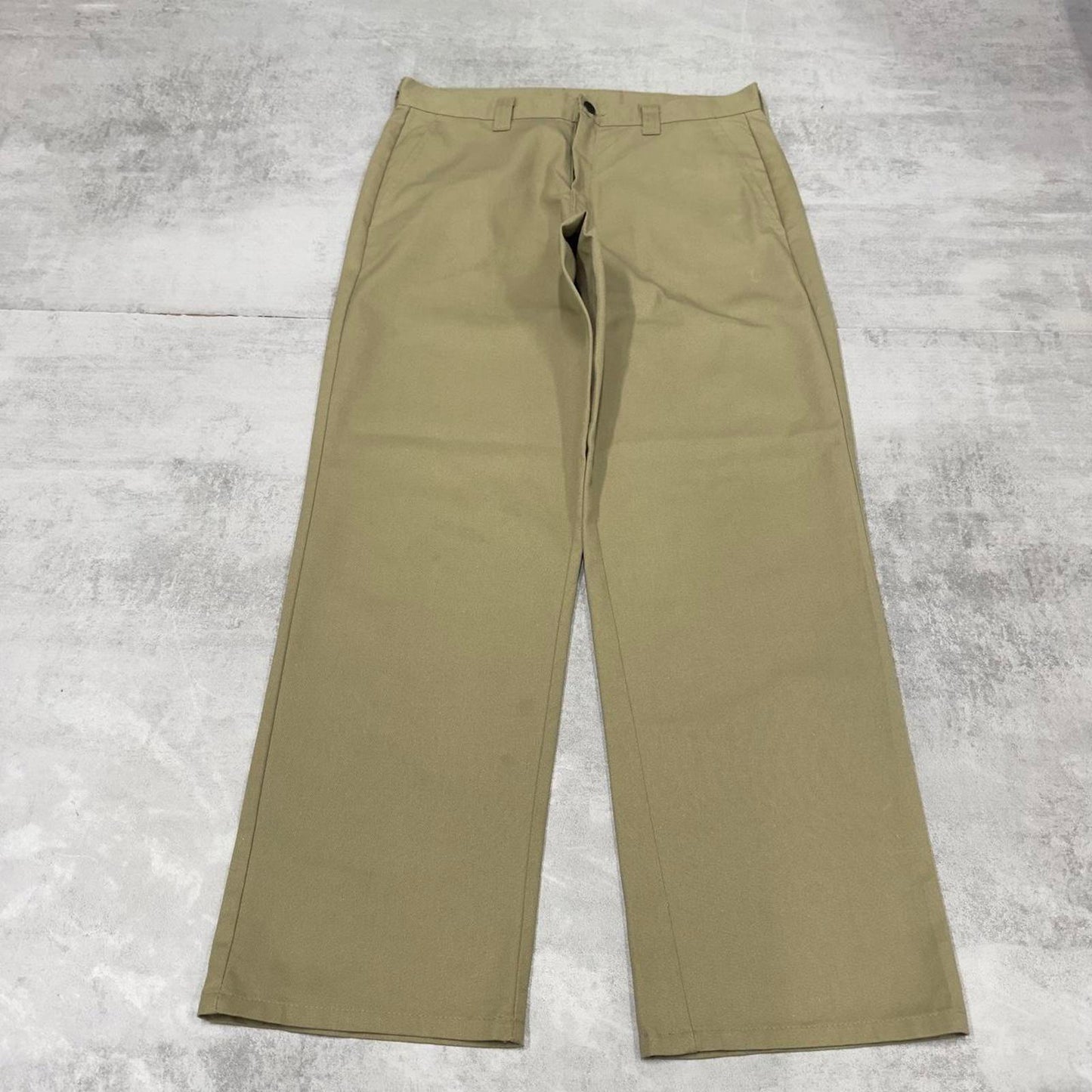 Khaki Dickies Pants W32L30 loose twill chino 90s style skater pants