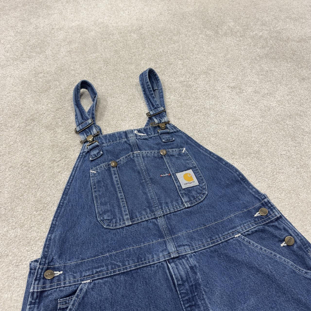 Carhartt dungarees denim overalls y2k blue Bib & brace utility workwear farmer