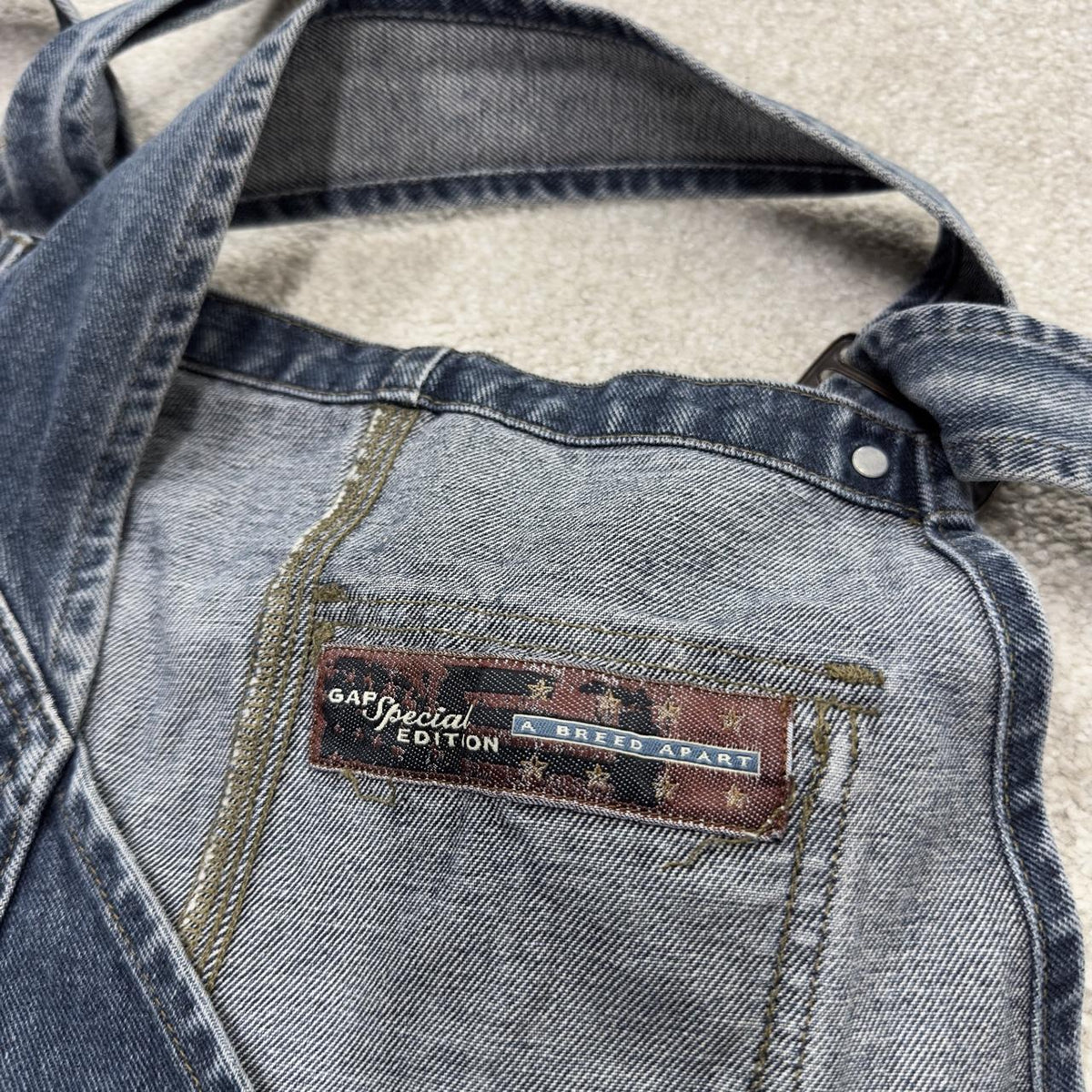 Vintage gap dungarees 00s denim overalls blue Bib & brace, adjustable straps