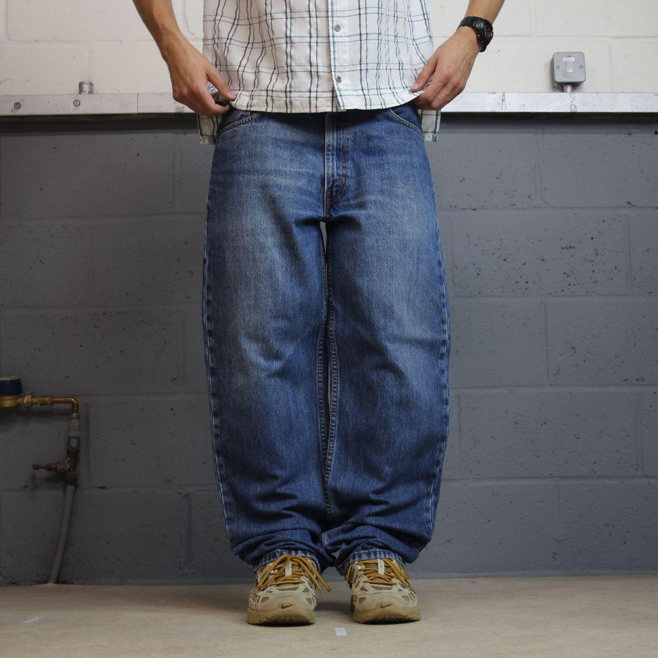 Levi’s 550 jeans y2k blue denim Levi’s loose straight leg 550 pants red tab logo