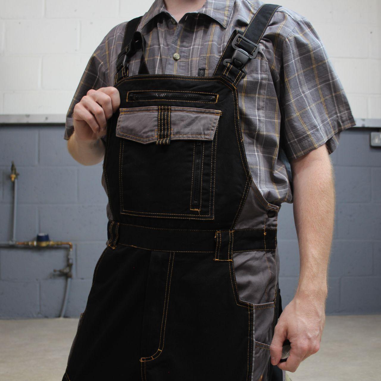 Ardon dungarees y2k workwear overalls black grey Bib & brace utility cargo pants
