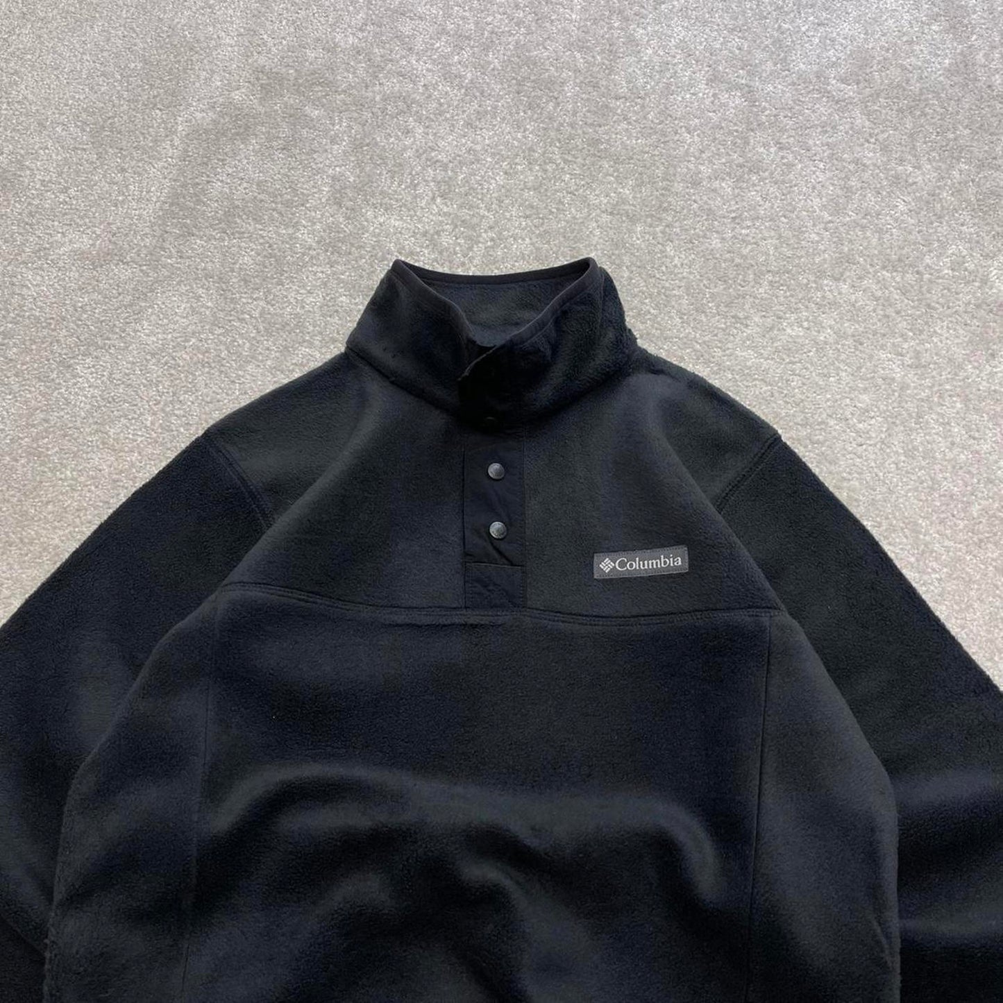 Black Columbia technical fleece XS y2k style snap T autumn popper pull over