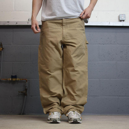 Carhartt baggy carpenter jeans wide leg khaki Loose canvasy skate style cargo work pants