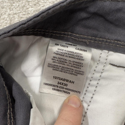 Wrangler cargo pants y2k grey W34L30 relaxed fit skater work utility pants
