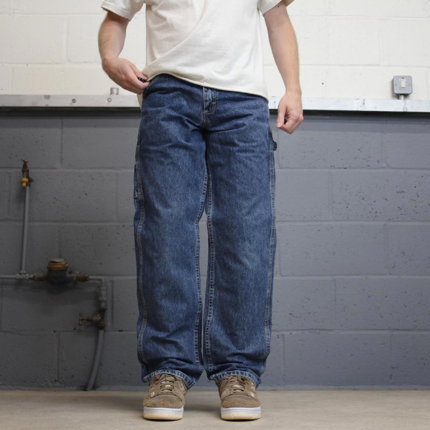 Baggy Lee carpenter jeans W31L33 blue denim loose y2k style cargo trousers