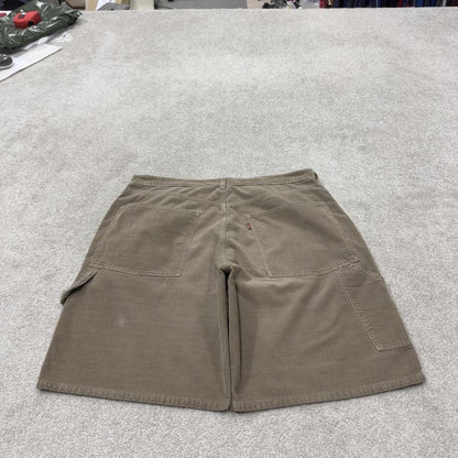 Levi’s baggy corduroy shorts carpenter khaki Loose fit cord skate style cargo shorts