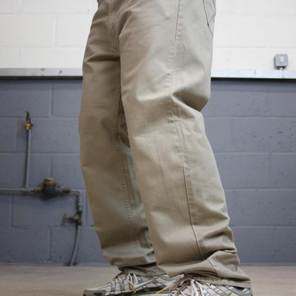 Beige Levis 505 jeans W38L32 straight leg y2k style pants tab logo