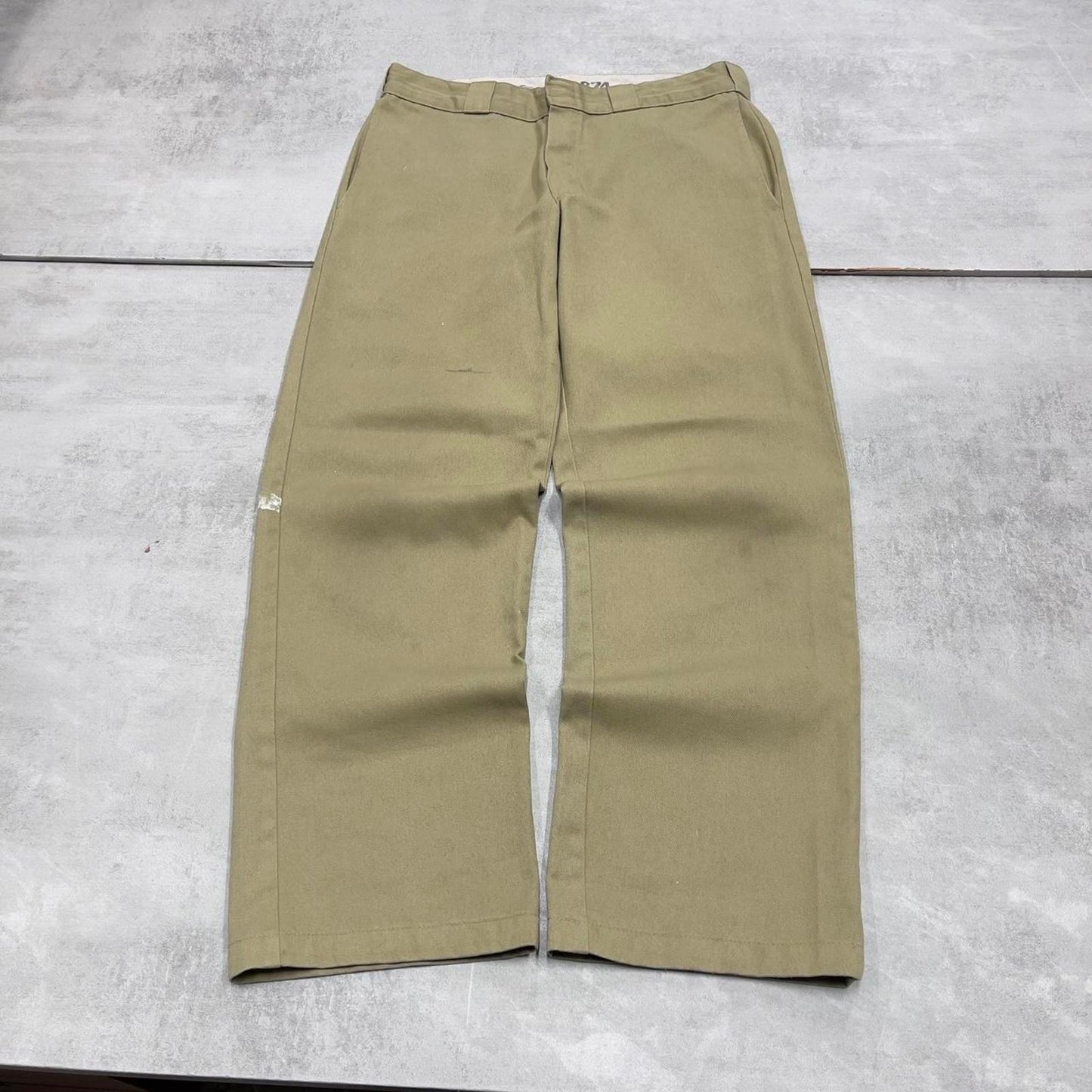 Dickies 874 Pants W32L30 khaki twill chino 90s style skater pants