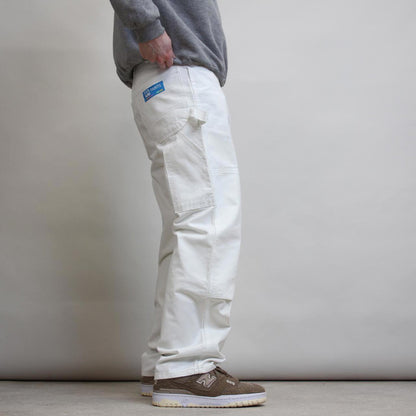White Dickies double knee carpenter jeans W32L32 loose canvas painters workwear pants
