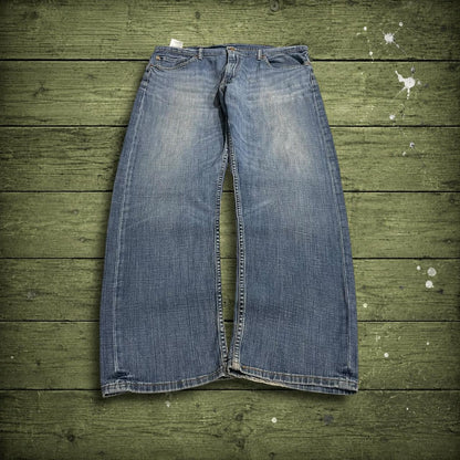Levi's 505 straight fit jeans y2k blue Regular straight leg denim pants red tab logo