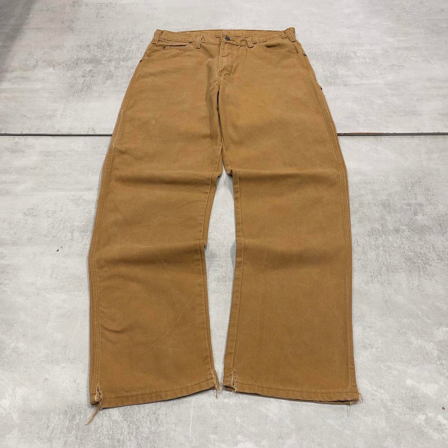 Dickies carpenter jeans W33L32 loose tan brown canvas cargo skater style pants