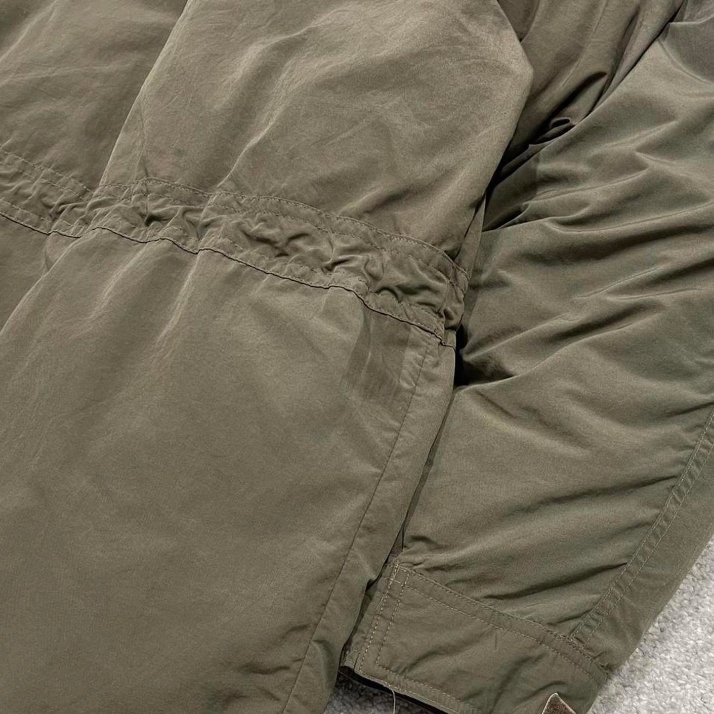 Y2K North Face puffer jacket khaki TNF thick puffer coat embroidered logo