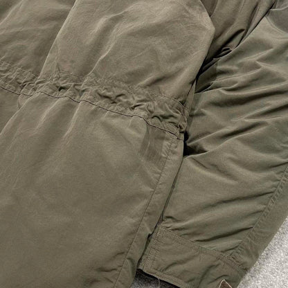 Y2K North Face puffer jacket khaki TNF thick puffer coat embroidered logo