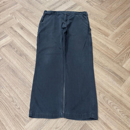 Black Carhartt carpenter pants y2k relaxed fit Loose utility workwear skate cargo trousers