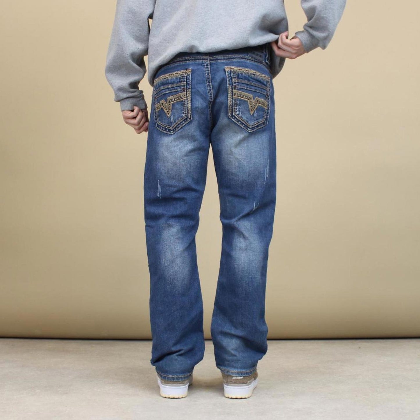 Lamasini embroidered Y2K jeans W36L30