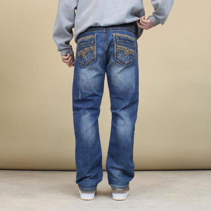 Lamasini embroidered Y2K jeans W36L30