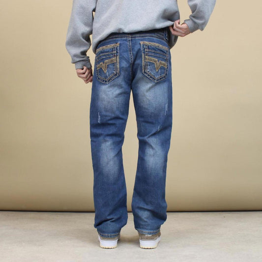 Lamasini embroidered Y2K jeans W36L30
