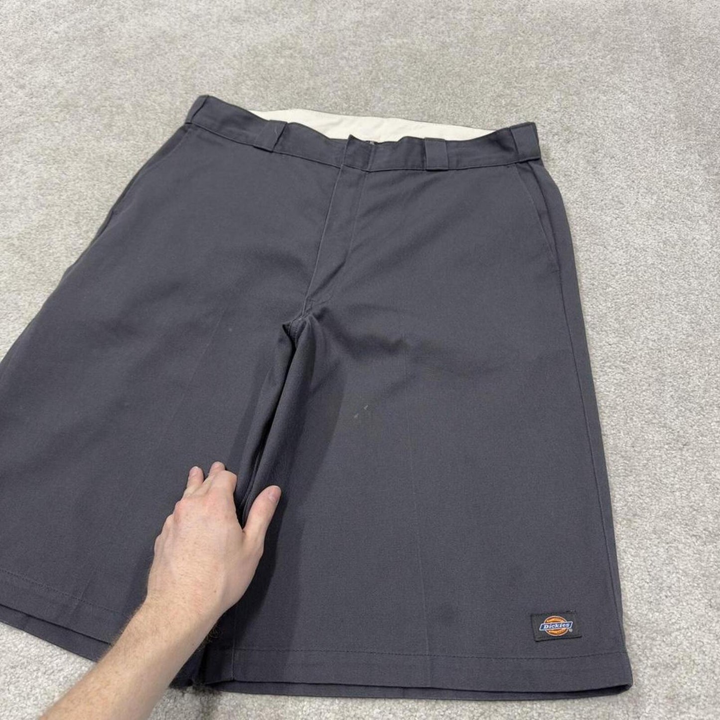 Dickies baggy chino shorts carpenter grey Surf style skater shorts long wide leg festival