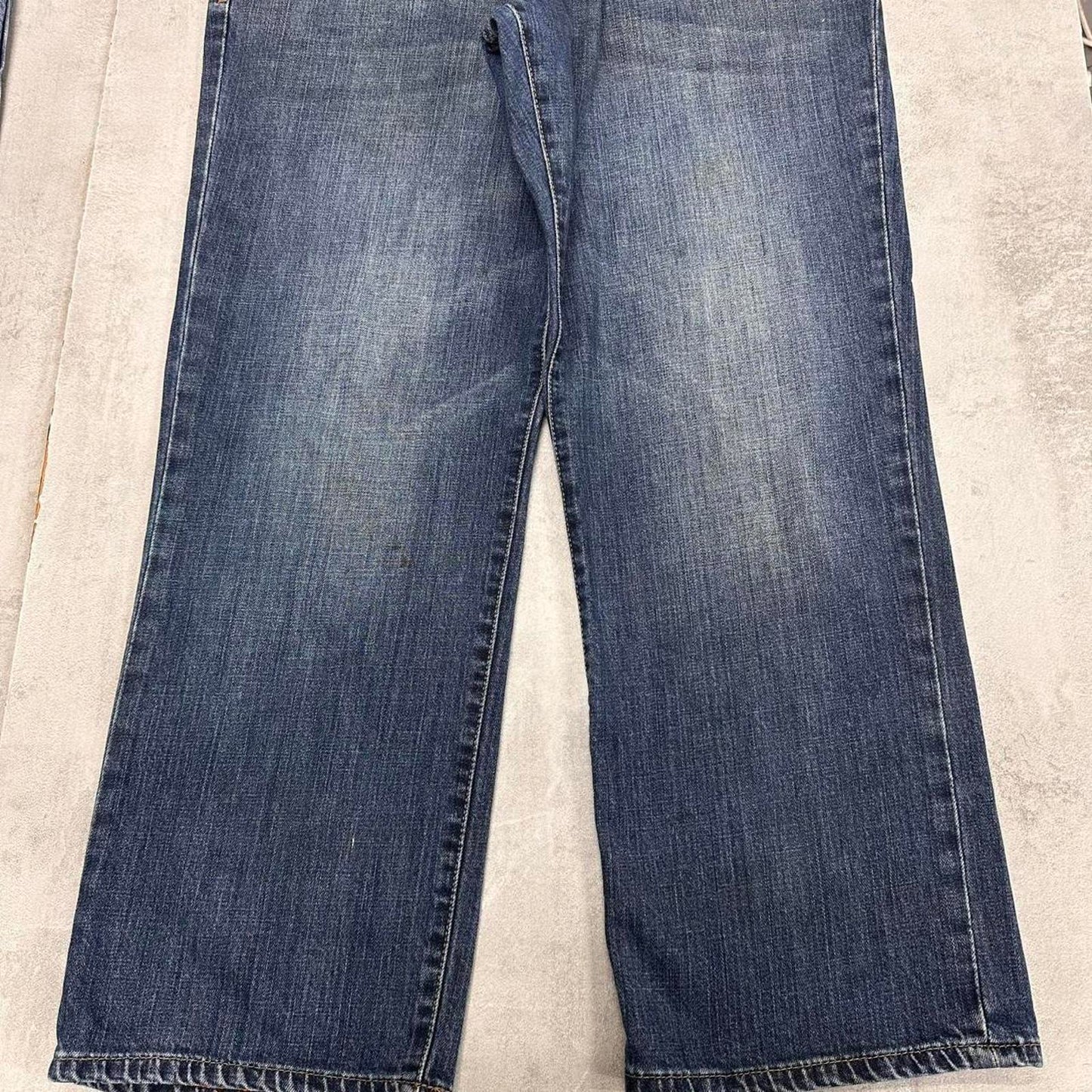 Lee jeans W38 L28 blue loose 90s style jeans stitch detail