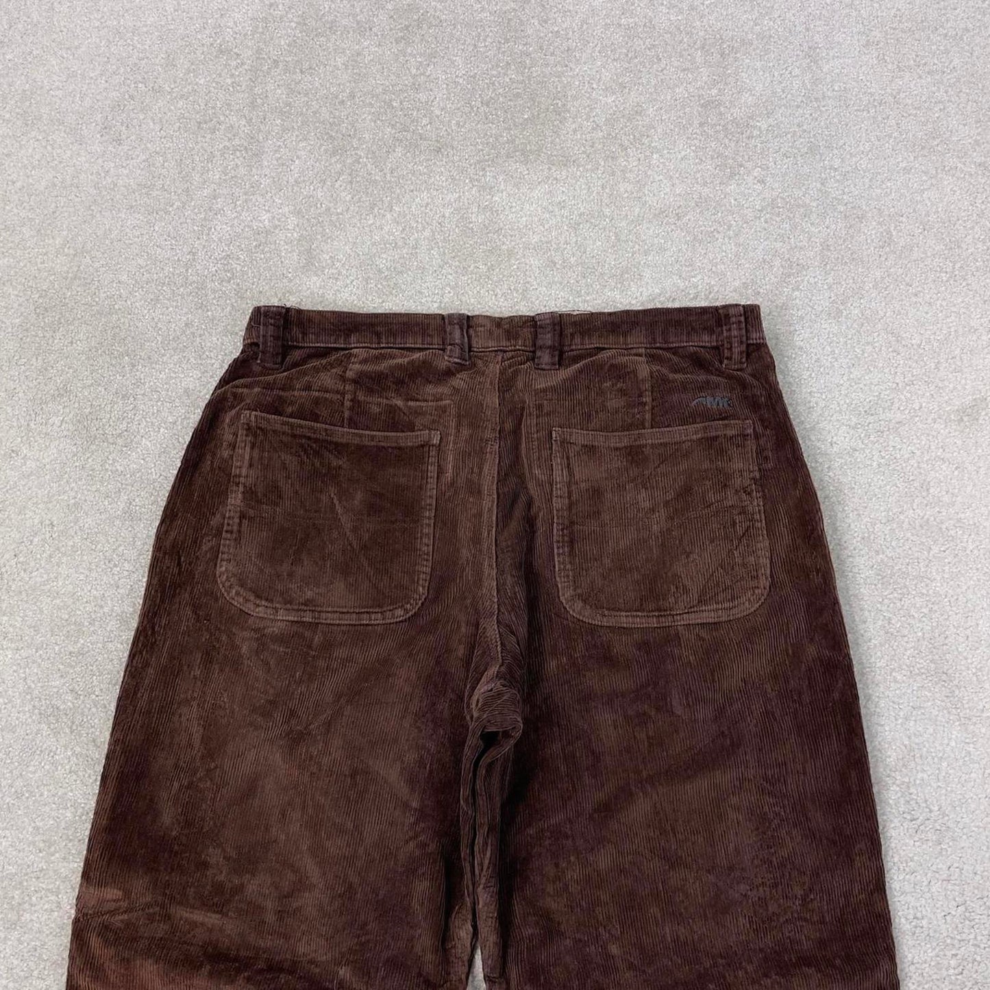 Brown Mountain Khakis wide wale jumbo corduroy trousers W36L32 chunky baggy cord pants skate style