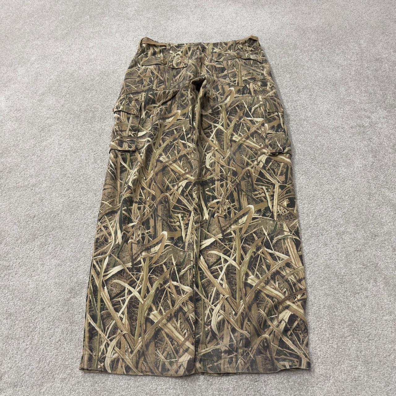 Cabelas’ Camo Realtree style cargo pants Y2K khaki Floaty leg camouflage loose hunting utility
