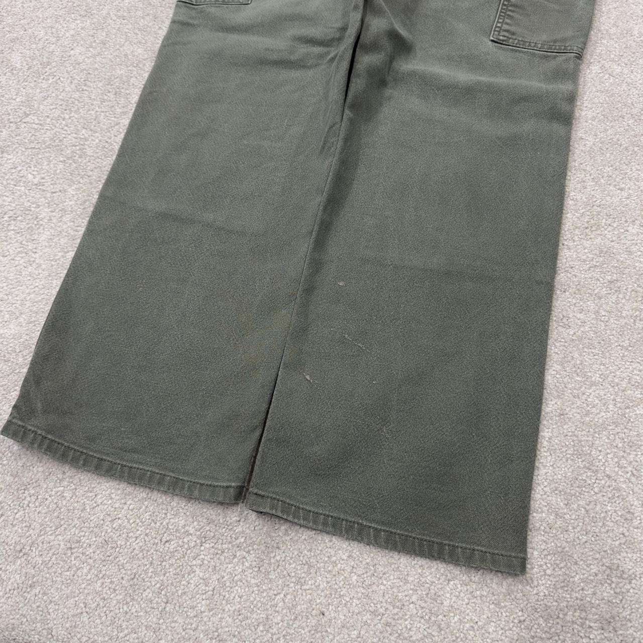 Carhartt double knee carpenter jeans green y2k Loose leg canvas relaxed skater style workwear