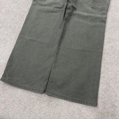 Carhartt double knee carpenter jeans green y2k Loose leg canvas relaxed skater style workwear