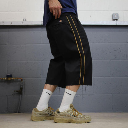Dickies chino shorts black Chino style skater shorts lon leg festival