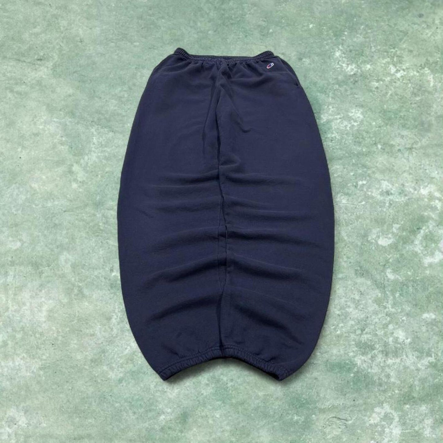 Champion baggy sweatpants joggers cuffed navy Loose floaty embroidered tracksuit bottoms