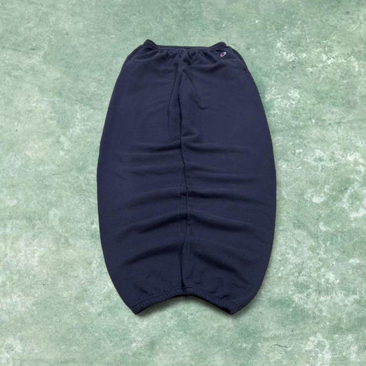 Champion baggy sweatpants joggers cuffed navy Loose floaty embroidered tracksuit bottoms