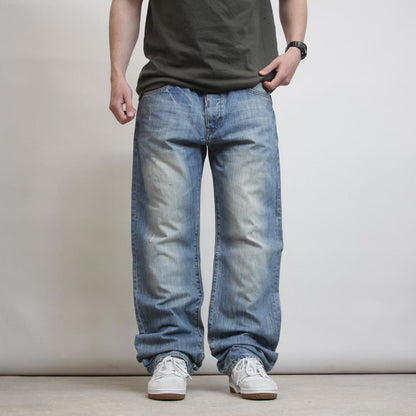 Blue Rocawear jeans W38 L36 loose leg y2k denim skate trousers embroidered detail