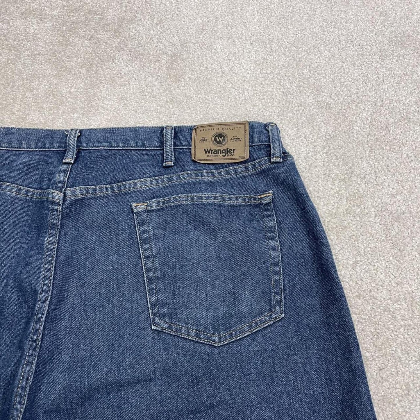 Wrangler baggy denim shorts blue Loose wide leg skater style jorts