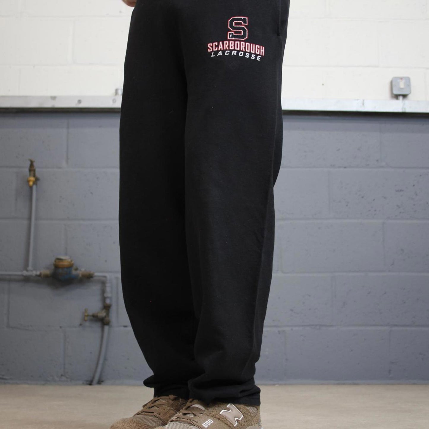 Y2k black Champion joggers S Loose sweatpants embroidered logo