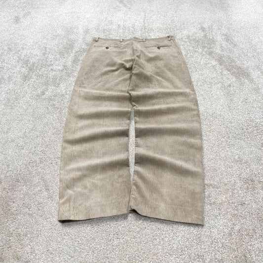 Vintage wide wale corduroy pants beige Loose thick Farah chunky jumbo cord pants