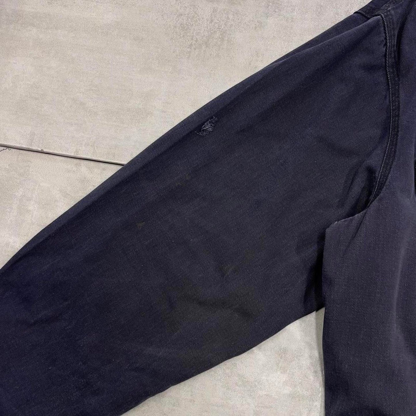 Navy Carhartt FR boilersuit 50 Short XL thick unlined fire resistant coveralls heavy duty workwear