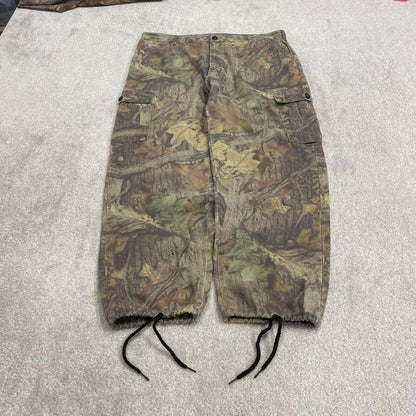 Vintage Liberty camo cargo pants khaki Loose fit camouflage Y2K hunting trousers