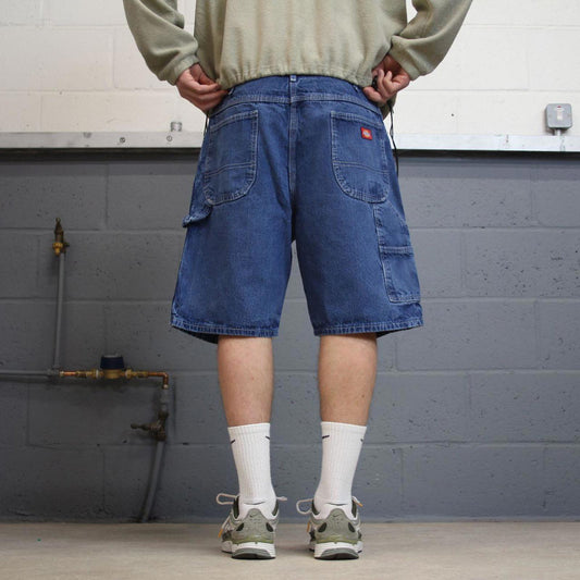 Y2k baggy Dickies shorts skater style blue Loose leg denim summer festival shorts
