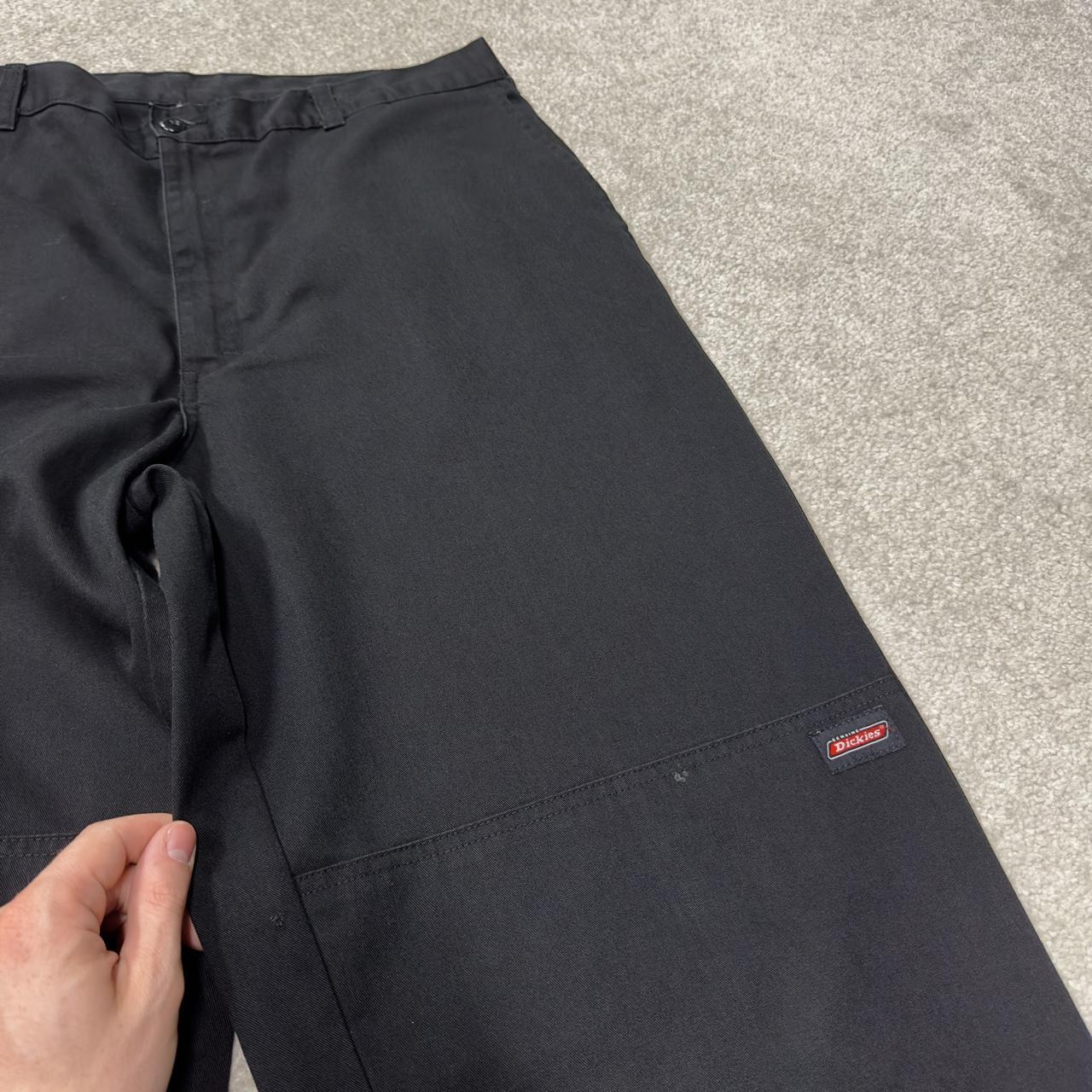 Dickies baggy double knee carpenter pants black W36L32 Loose leg twill chino skate work trousers