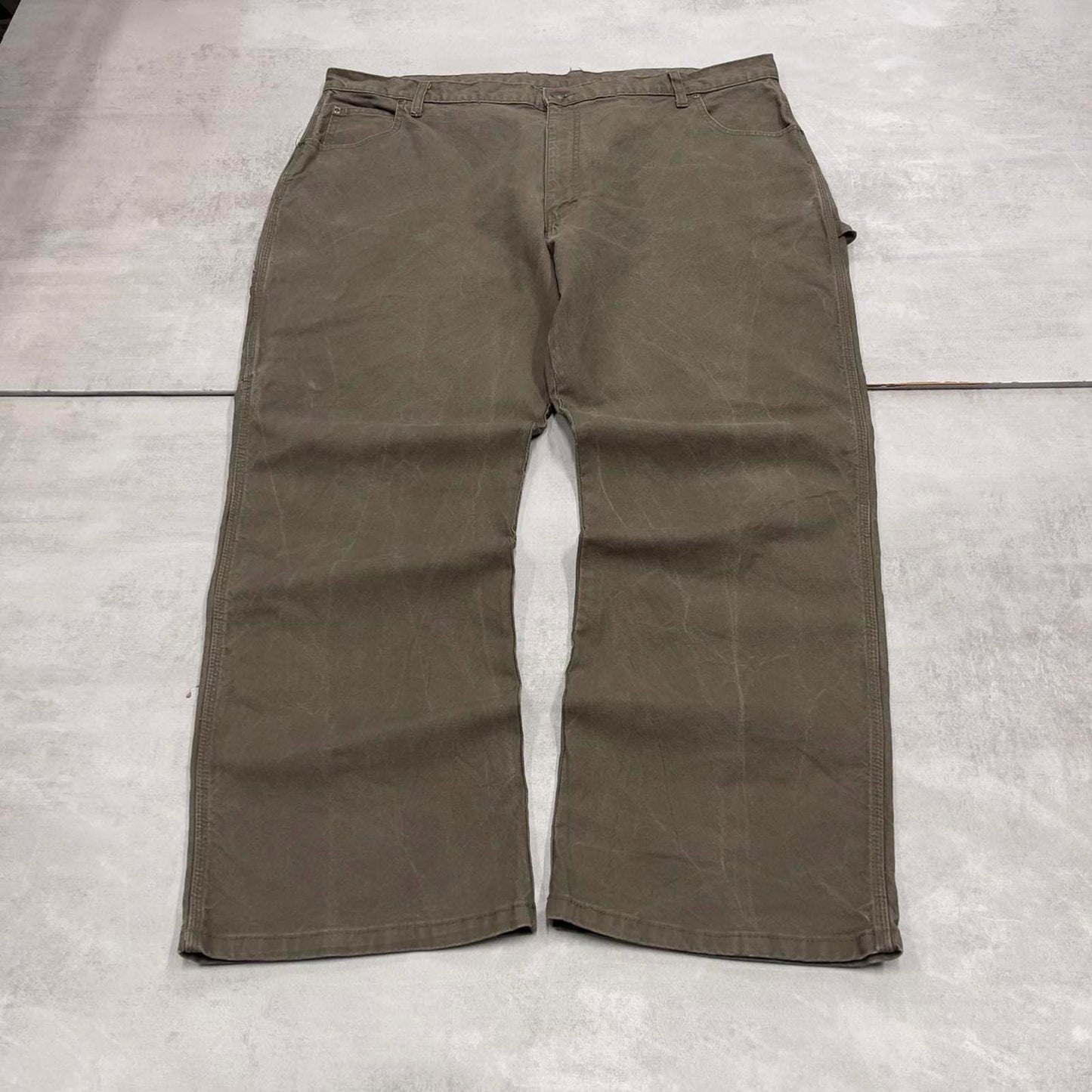 Dickies carpenter jeans W44L30 90s skate style green thick canvas cargos