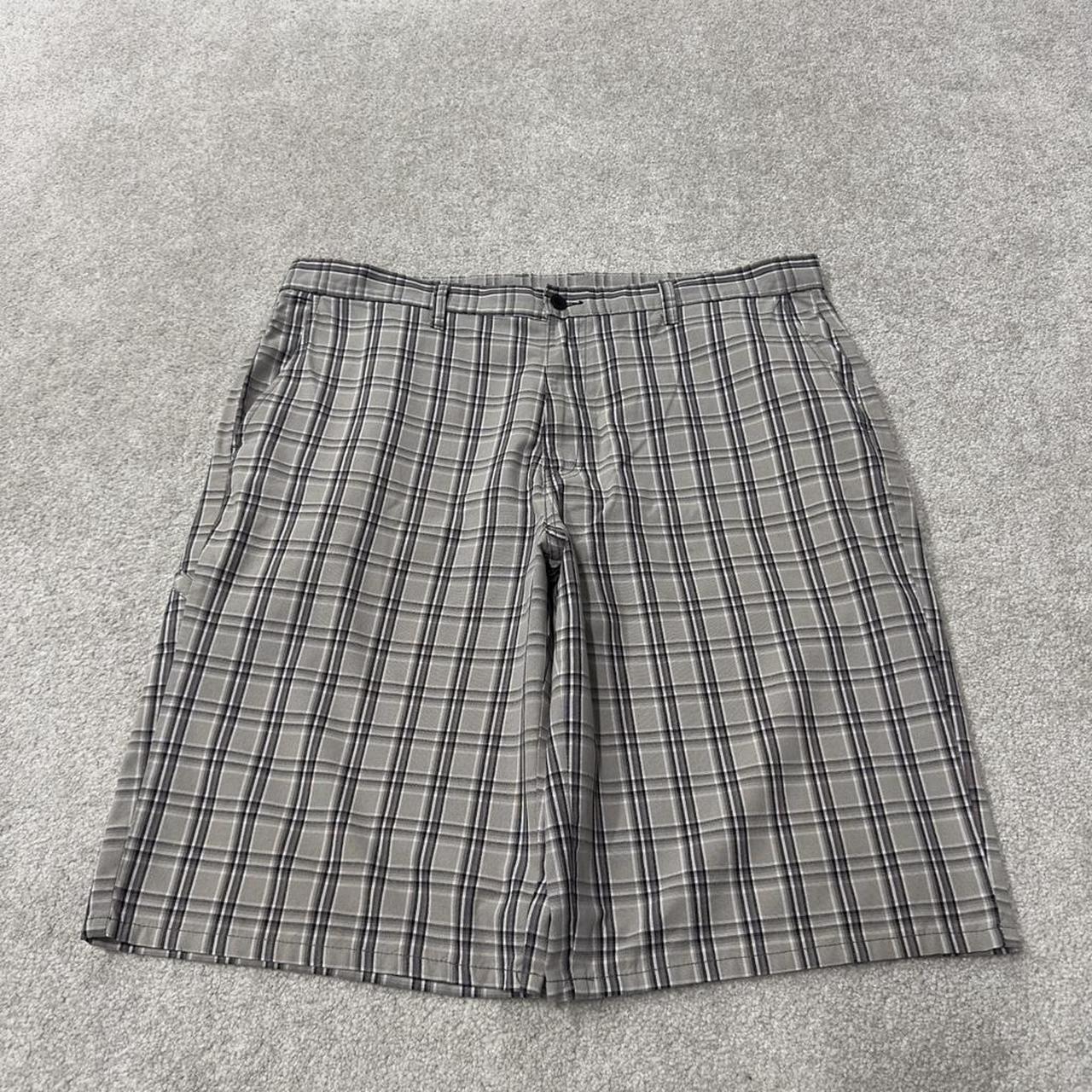 Dickies baggy checkered chino shorts carpenter grey Chino skater / surf check shorts loose festival