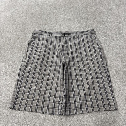 Dickies baggy checkered chino shorts carpenter grey Chino skater / surf check shorts loose festival