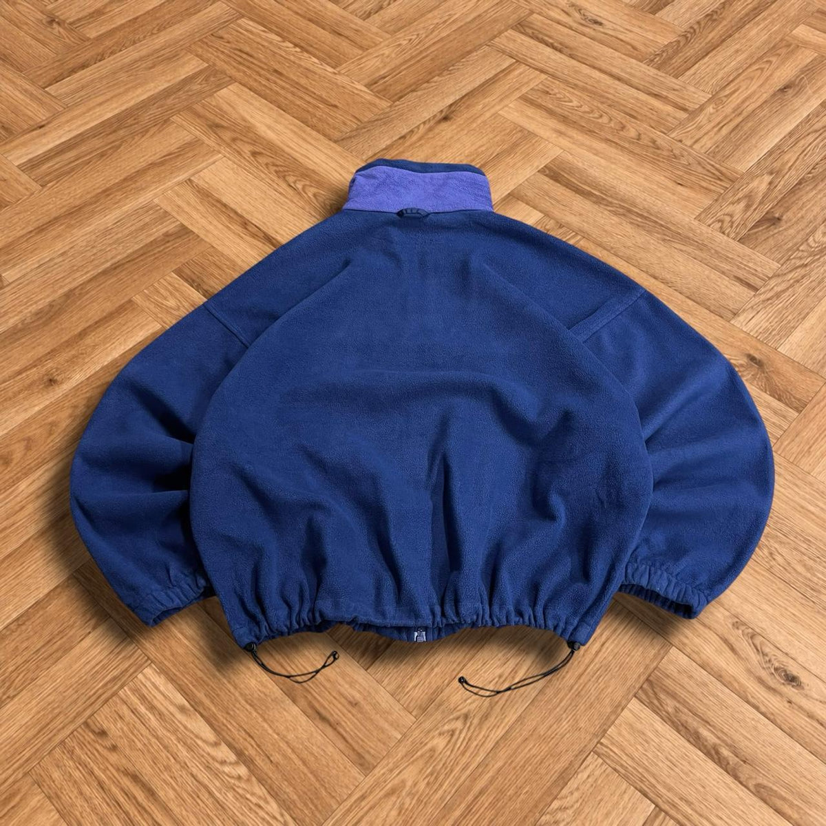 Vintage Colombia tech fleece boxy fit blue Women's full zip autumn adjustable technical fleece